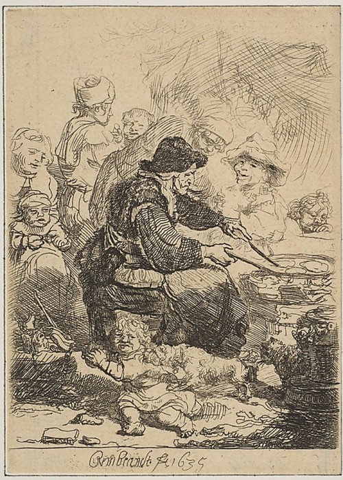 Rembrandt - The Pancake Woman, 1635