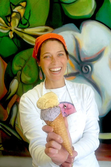 Tara Esperanza of Tara's Organic Ice Cream. photo by Jennifer Esperanza