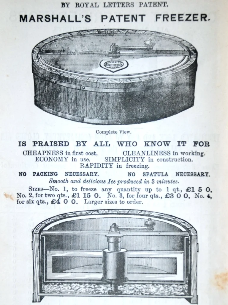 Marshall's Ice Freezer patent