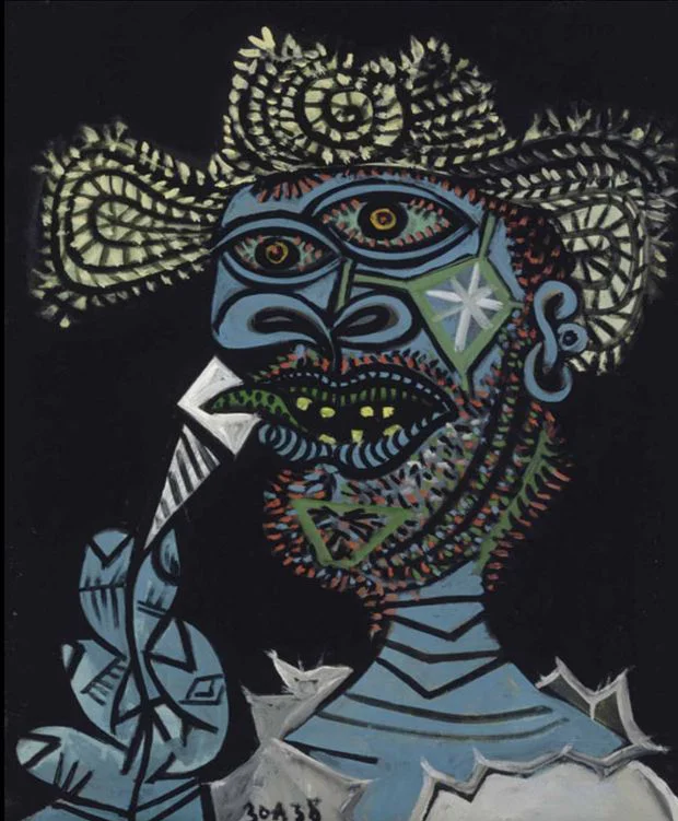 Picasso - Man with A Straw Hat and an Ice Cream, 1938