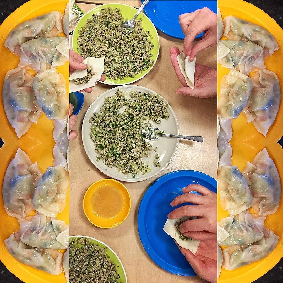 Dumpling making course I ran on a Smy Goodness family learning healthy eating workhsop at Comet Children's Centre