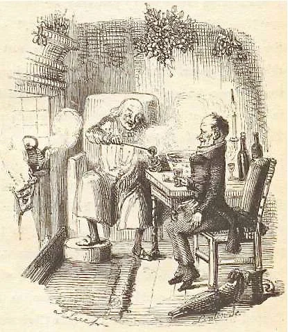 Scrooge and Bob Crachit illustration (source: Tori Avey )