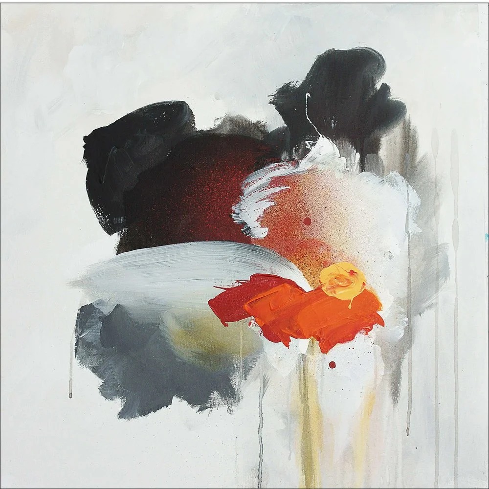 Orange Marmalade, Sylvie Adams, 2016 Acrylic, spray paint, India ink on canvas, 61 cm x 61 cm (24″ x 24″) sylvieadams.com