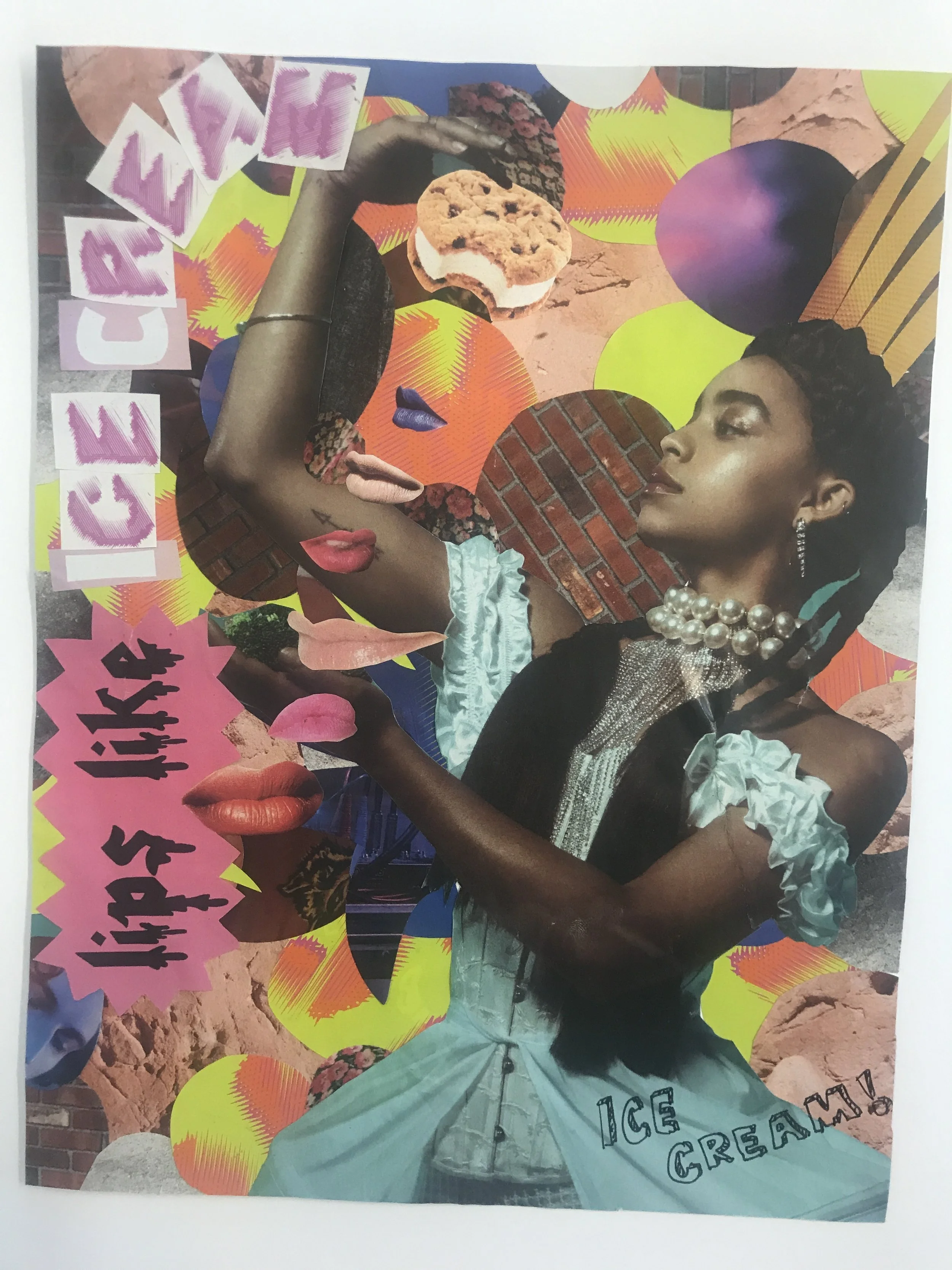 When an editor at Nylon Magazine expressed her love for ice cream, we nodded to Nylon's love of collages and sent one of our own. With plenty of Ice cream of course.