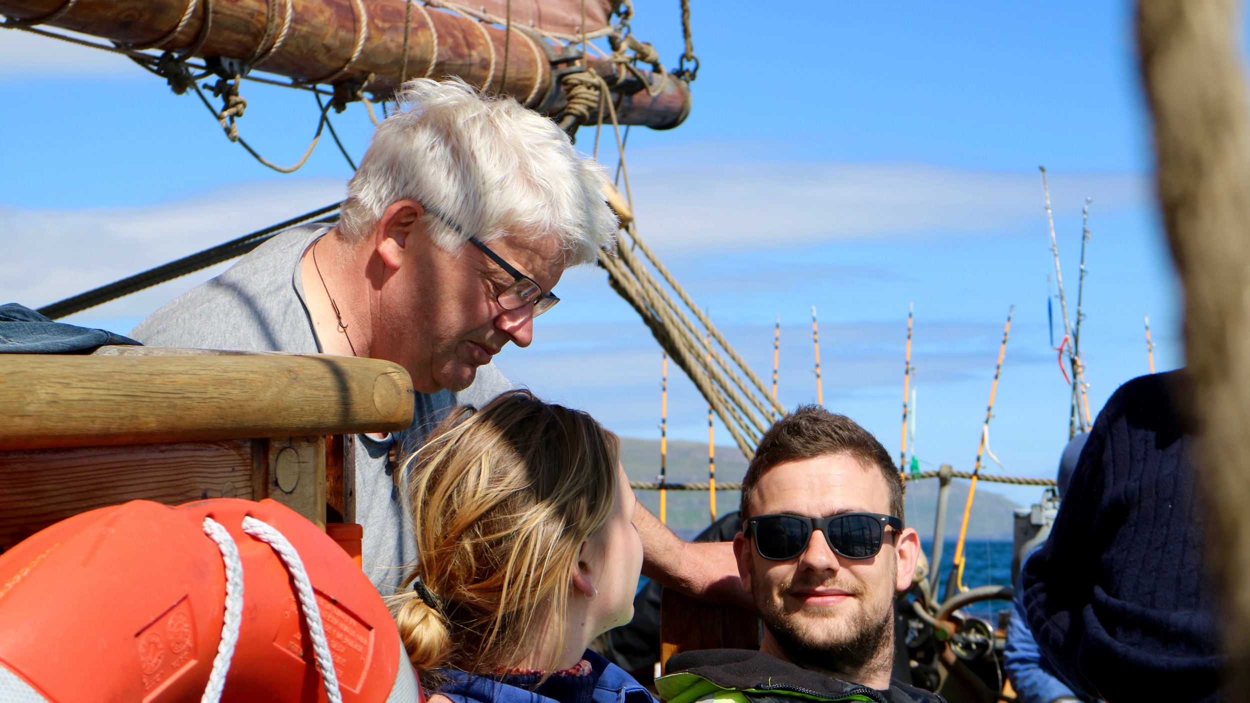 Hands, friends and skipper: Birgir Enni, Petra Mathilde Jørs and Petur Vágsgarð