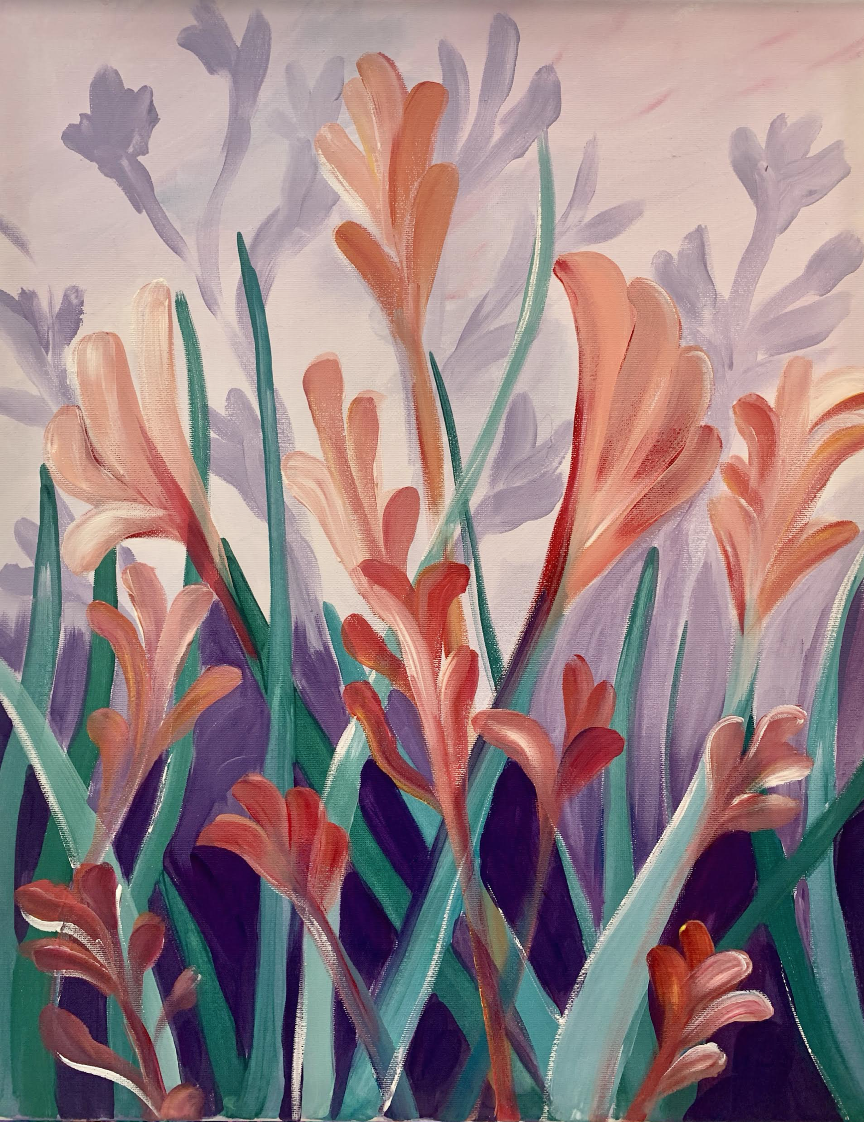 Paint Sip Event Perth Kangaroo Paw Cabernet Canvas