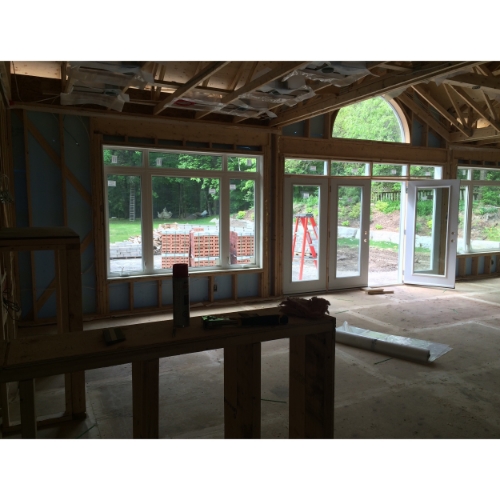 On Snapchat, I gave a sneak peak at a client's renovation (I'm decorating the Great Room--with that gorgeous view!). 