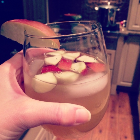 Loved this fall-inspired drink (Apple Cider Sangria). 