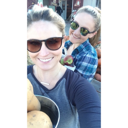 Tess and I picked up some farm-fresh ingredients for this Barefoot Contessa Butternut Squash and Apple Soup . 