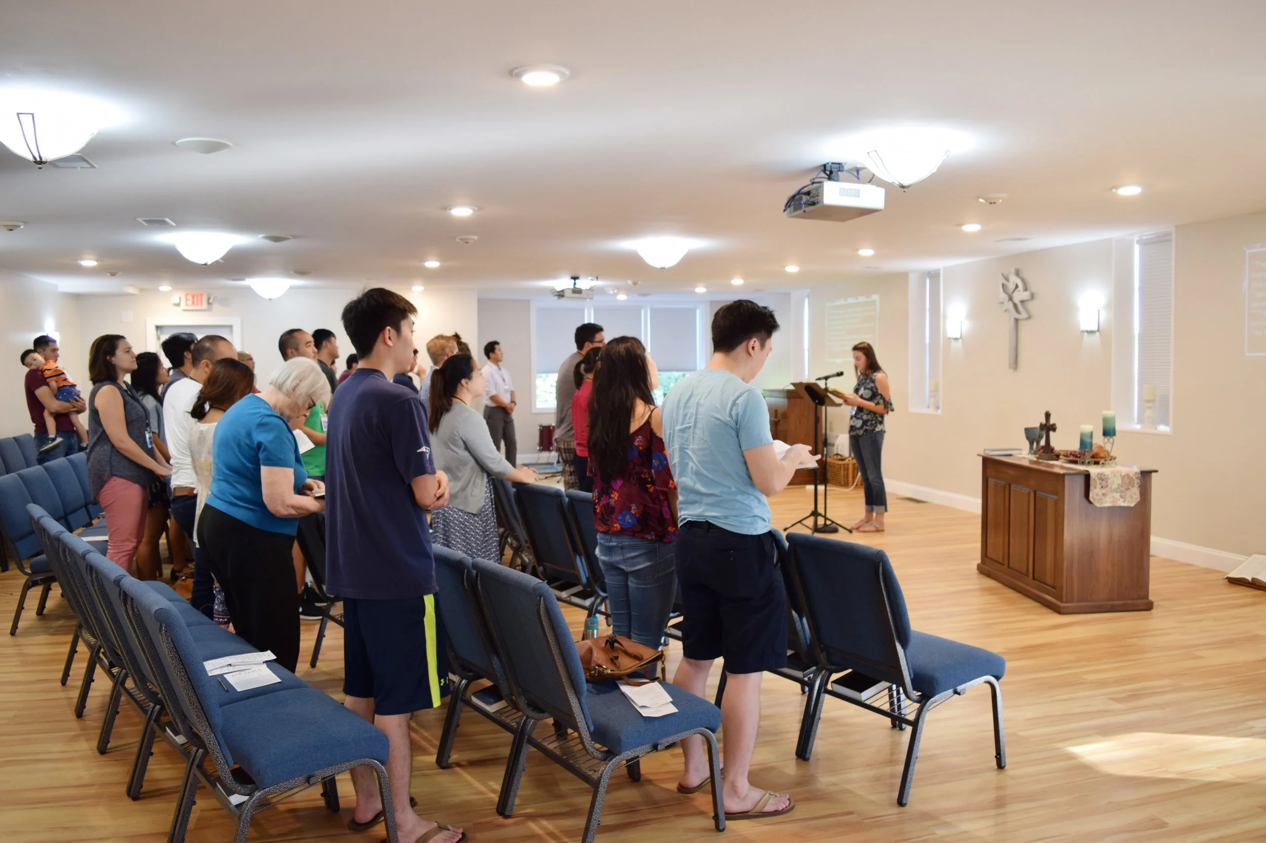 hearing the Good News of Jesus read aloud