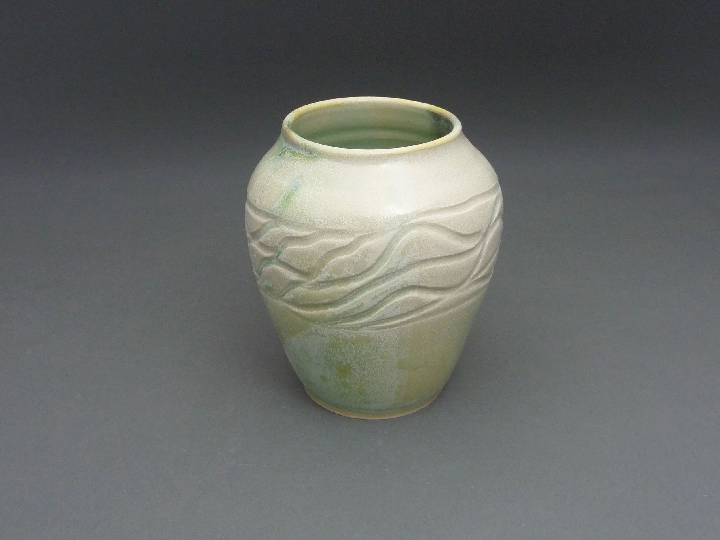 Green Wave Vase