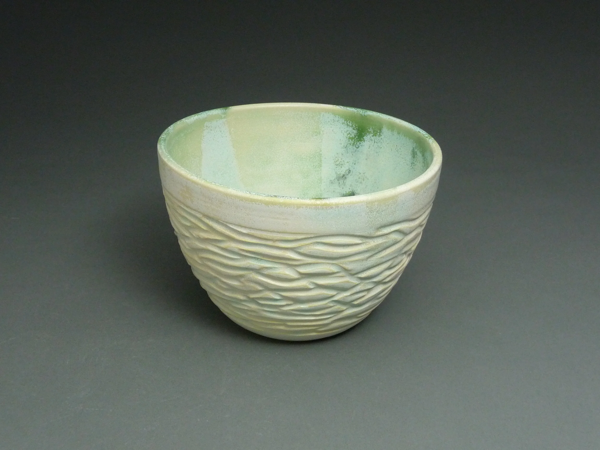 Carved Green Bowl