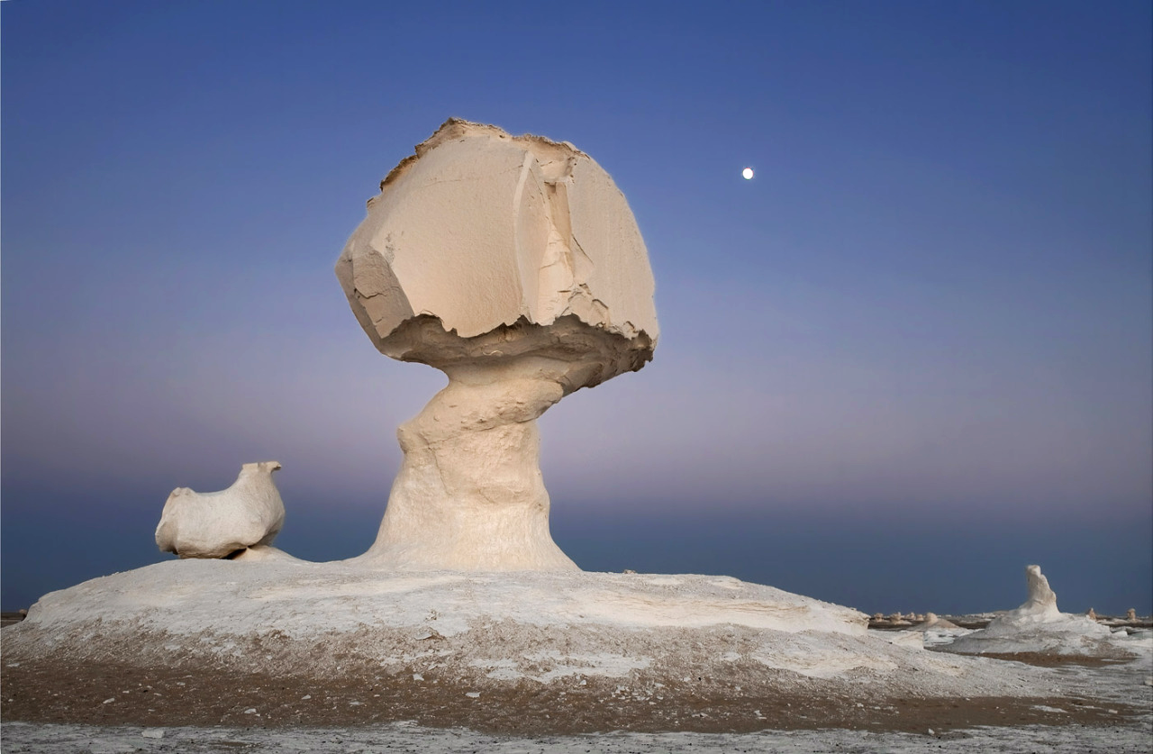 Blue Hour at Big Mushroom, White Desert, Egypt, Dominik Orth, RACHEL MOSLER DOUBLE OR NOTHING