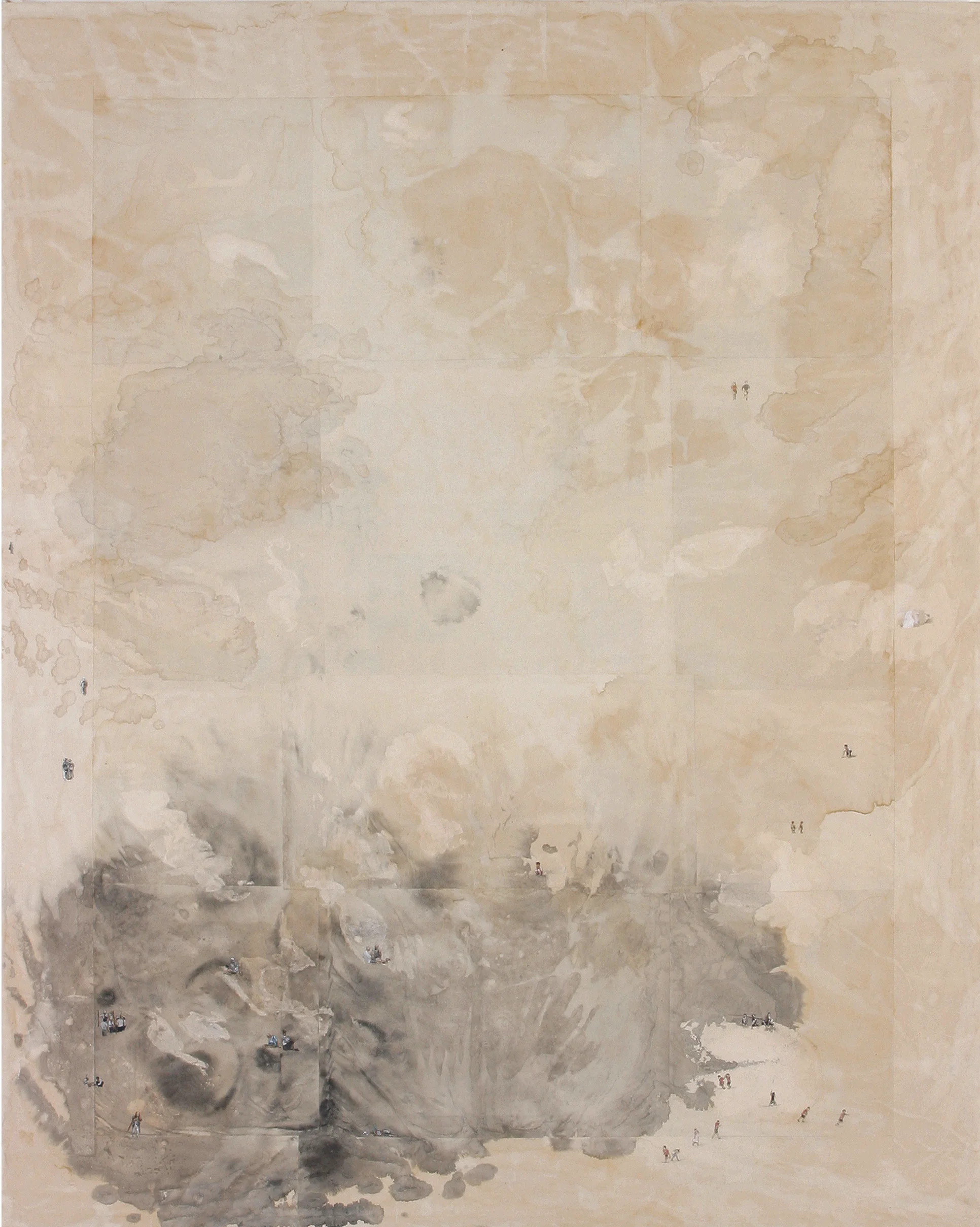 Memory Traces _The Natural Mind (心前) 162x130cm mixed media 2006