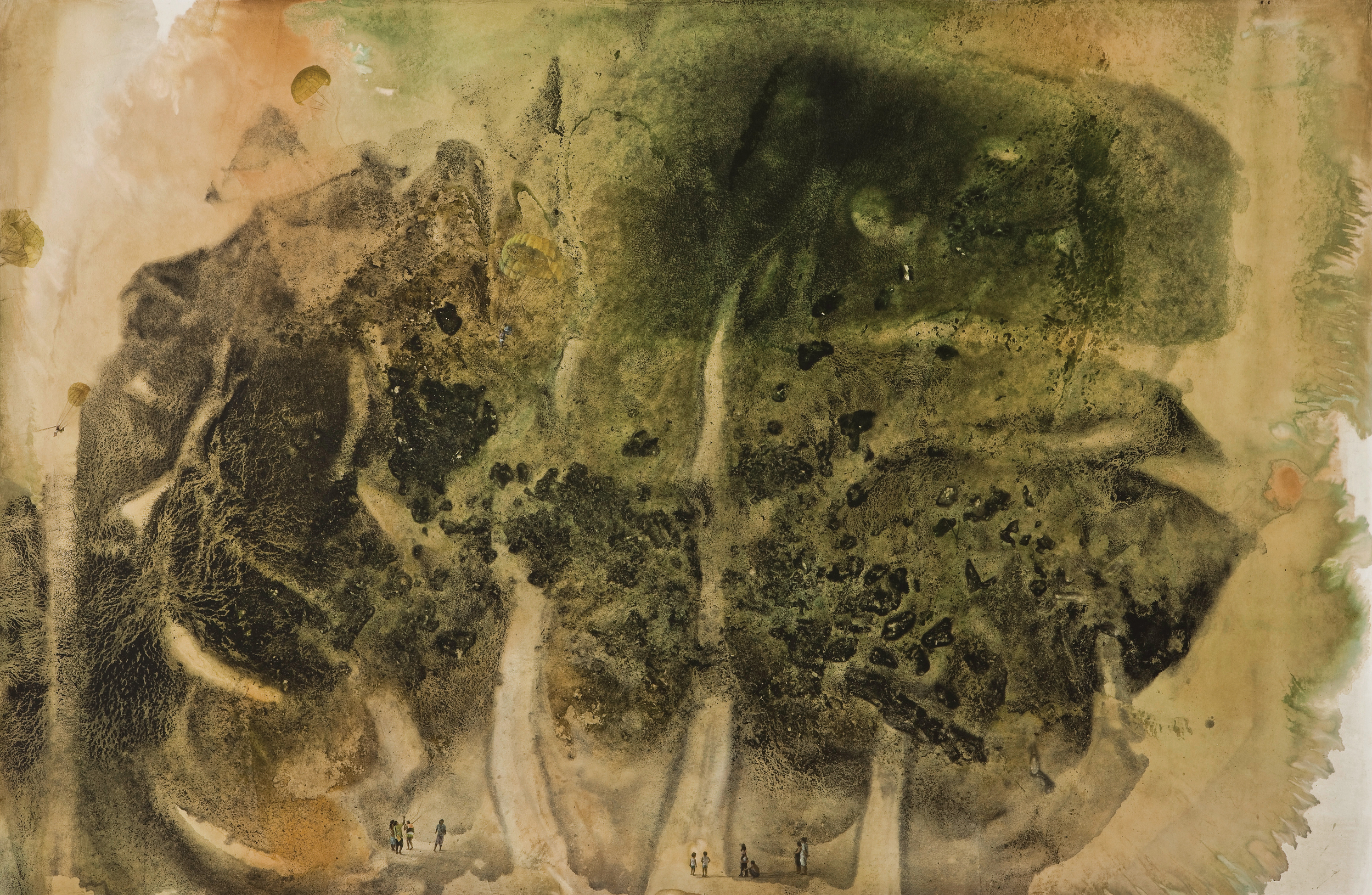 Memory Gap 春Ⅰ 138.5x209.5cm mixed media 2009