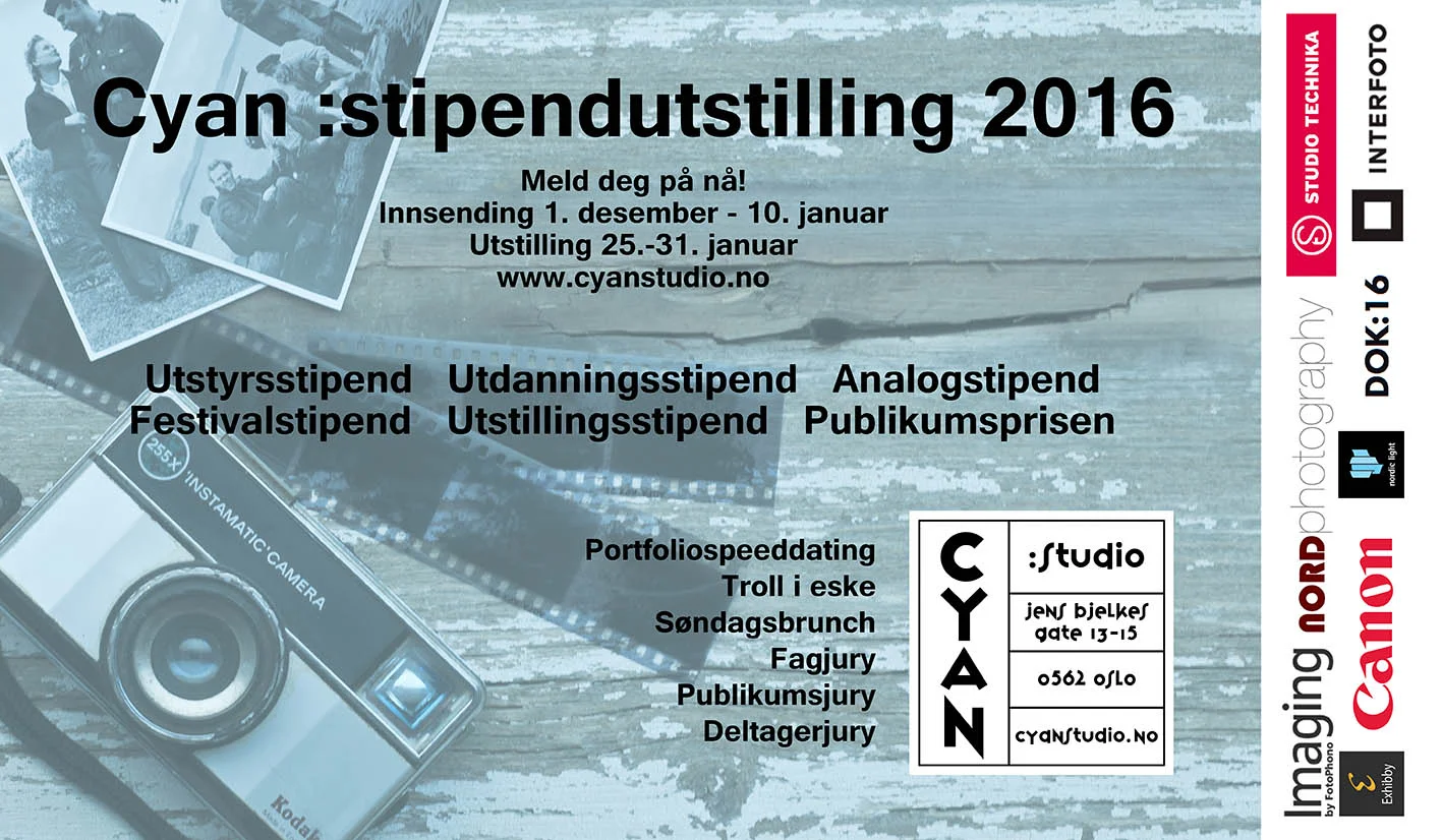 CYAN stipendutstilling 2016 er åpen for innsending!