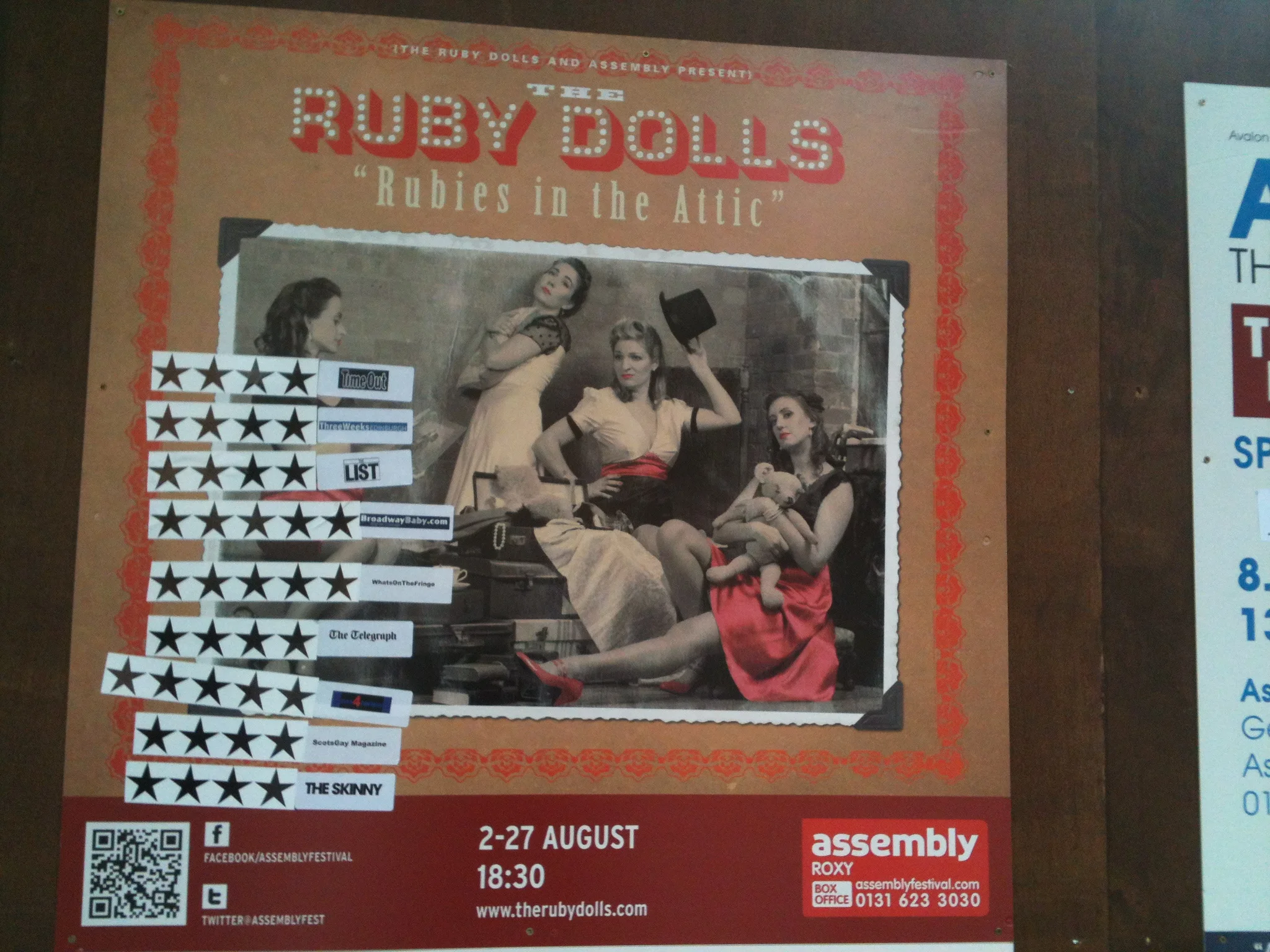 A poster adorned with stars