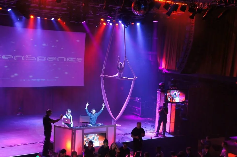 Kelly Jo performing on the Aerial Fabrics at the filmore, silver spring md