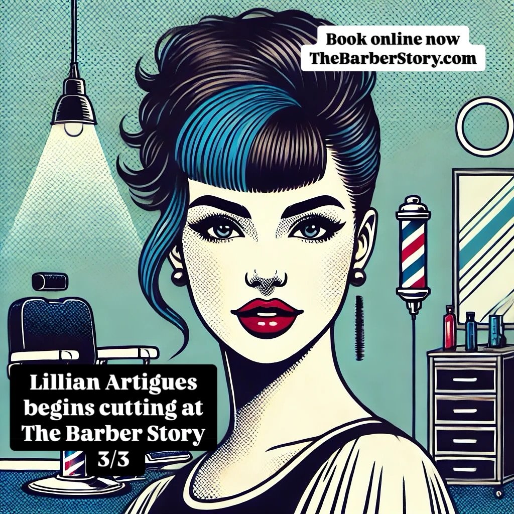 Please join us as welcoming Lillian Artigues to The Barber Story. She is in the midst of providing notice to her current shop and will begin cutting with our team starting the first week of March. A Boise native who has been cutting hair since 2017, 