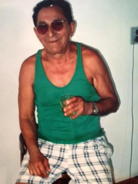 Meu pai em 1997 em uma roda de samba