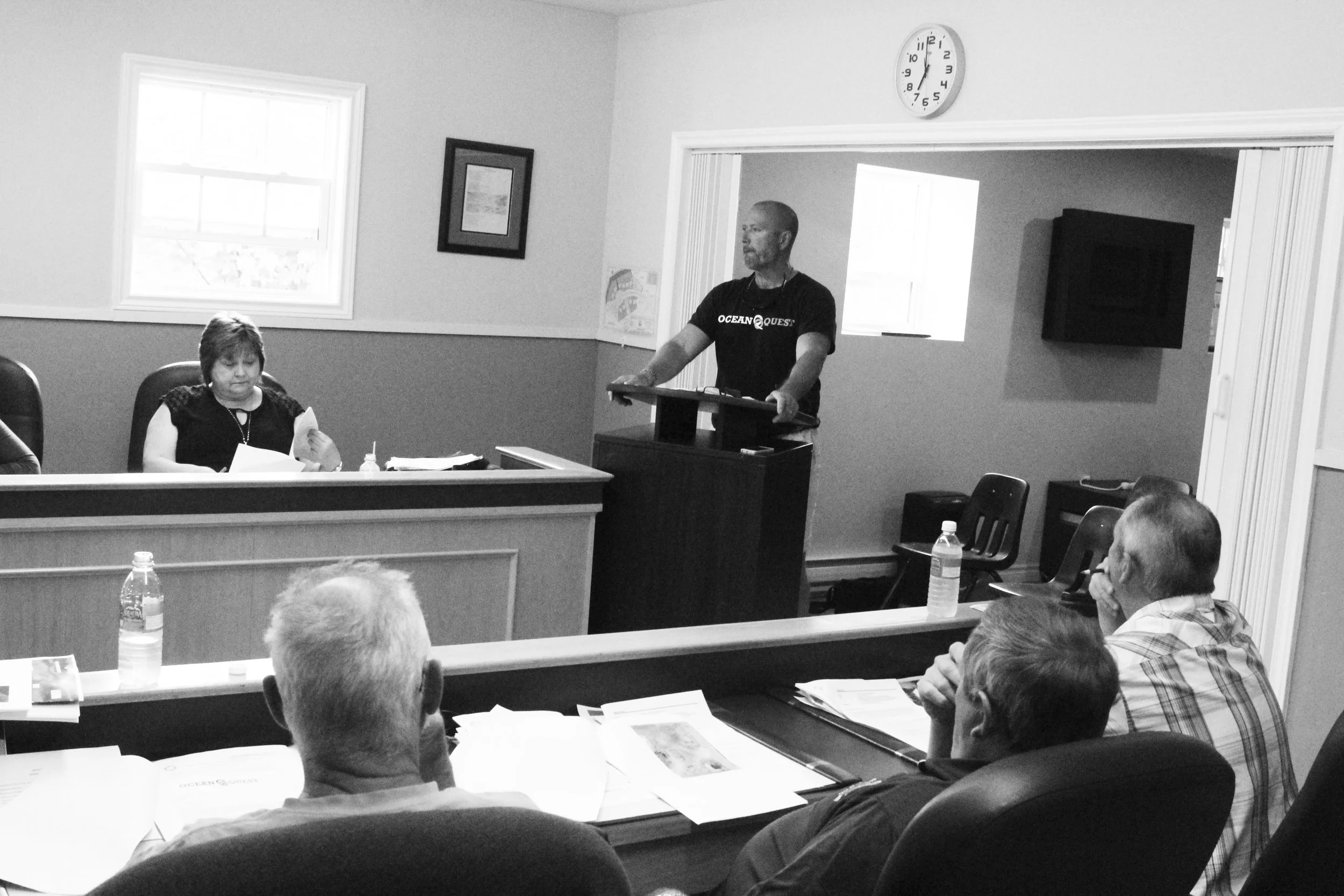  Dan Noseworthy, representing Ocean Quest, was on hand during the Aug. 19 Petty Harbour council meeting to discuss the application for a new event centre with council. Mark Squibb photo 