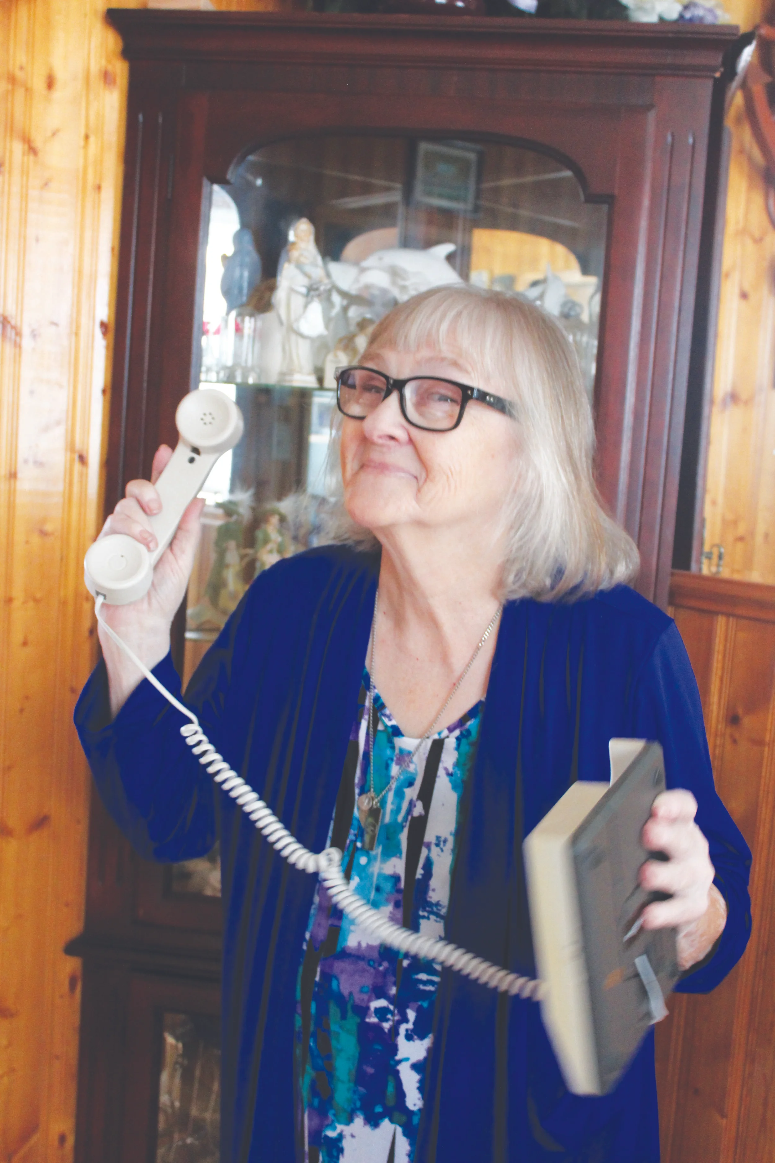  Mary Whelan, 77, manned the Riverhead Volunteer Fire Department emergency number for 39 years. She retired from the post last week. Mark Squibb photo 