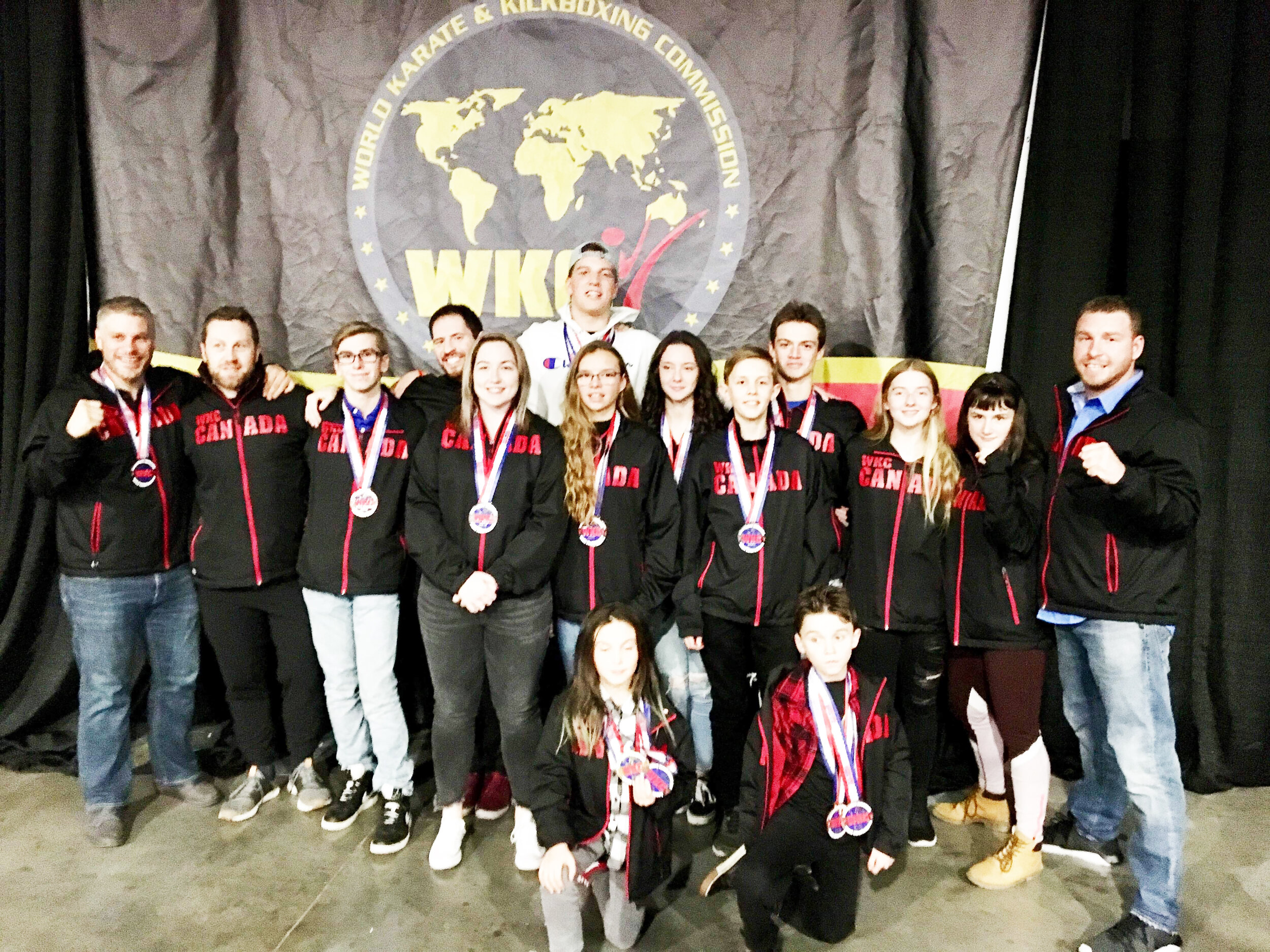  Members of Team Atlantic Canada made an impressive showing at the 2019 World Karate and Kickboxing Commission World championship, bring home bronze, silver, and even gold medals. In back, from left to right, are Jimmy Yetman, Ryan Bennett, and Jacob Skiffington. In the middle row are Robbie Wiseman, Kyle Hickey, Lucas Crann, Shae-Lynn Hopkins, Faith Layden, Faith Patey, Alex Fahey, Katelyn Farrell, Grace Pardy,and Alex Foley. In front are Chloe Kieley and Mason Lee.  Submitted photo 