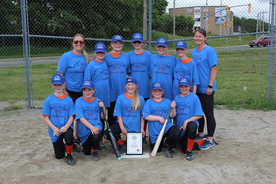  The Southern Shore Crush Orange U11 girls team went undefeated at this year’s Const. Moss Memorial softball tournament. It’s the second year in a row the team has won the tournament. In the back row from left to right, are coach Nicole Martin, Kennedi Pardy, Kayleigh Dalton, Bree Joyce, Rhea Doyle, Abbi Sullivan, and coach Audrey Dalton. In the front row, from left to right, are Italia Costello, Lauren Johnson, Emilee Martin, Grace Boland and Jenna Keough. Missing from the photo are Leah Legge and coach Laura Doyle. Photo by Anne Windsor&nbsp; 