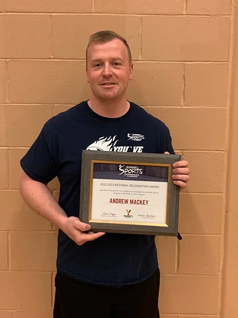  Andrew Mackey of Mobile Central High School was recently honoured with a 2023 School Sport NL Regional Recognition Award for the St. John’s Region. Submitted photo 