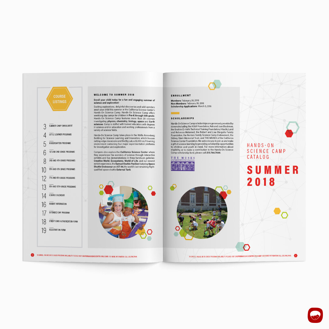 california science center - hands-on science camp - brochure - 2018