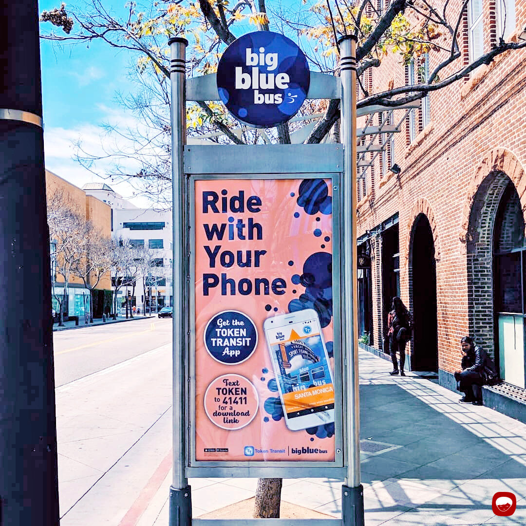 print design - big blue bus - outdoor advertising