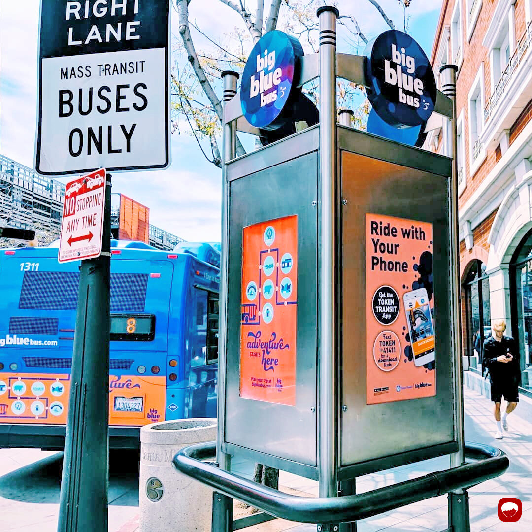 print design - big blue bus - outdoor advertising