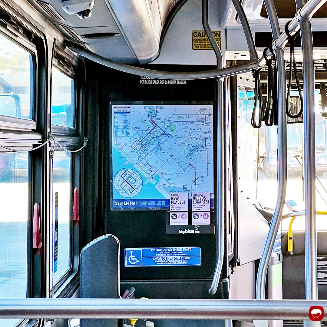 big blue bus - branding - system map - onboard bus