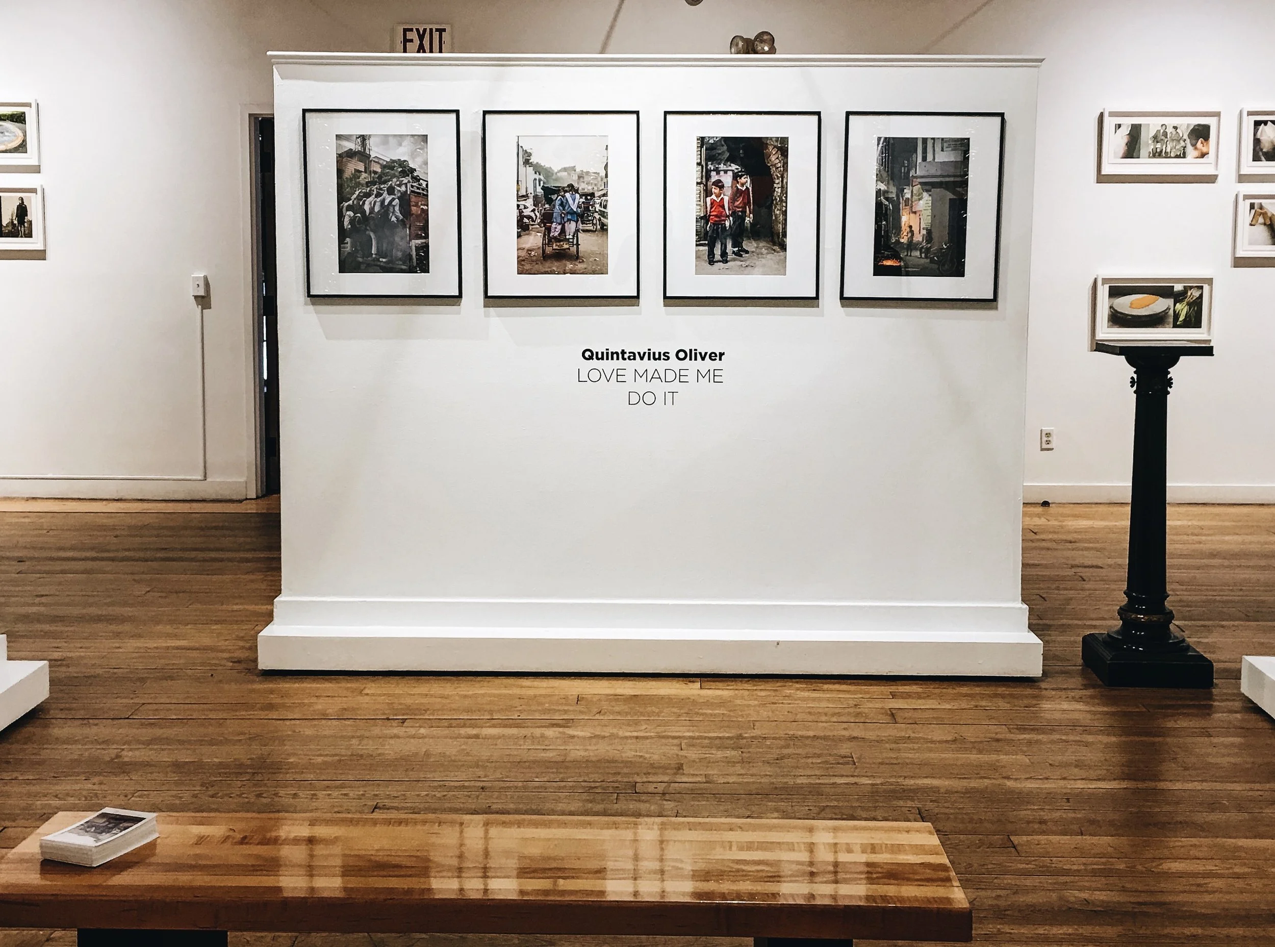 Atlanta portrait photographer Quintavius Oliver's "LOVE MADE ME DO IT" hang at the Griffin Museum in Winchester, MA