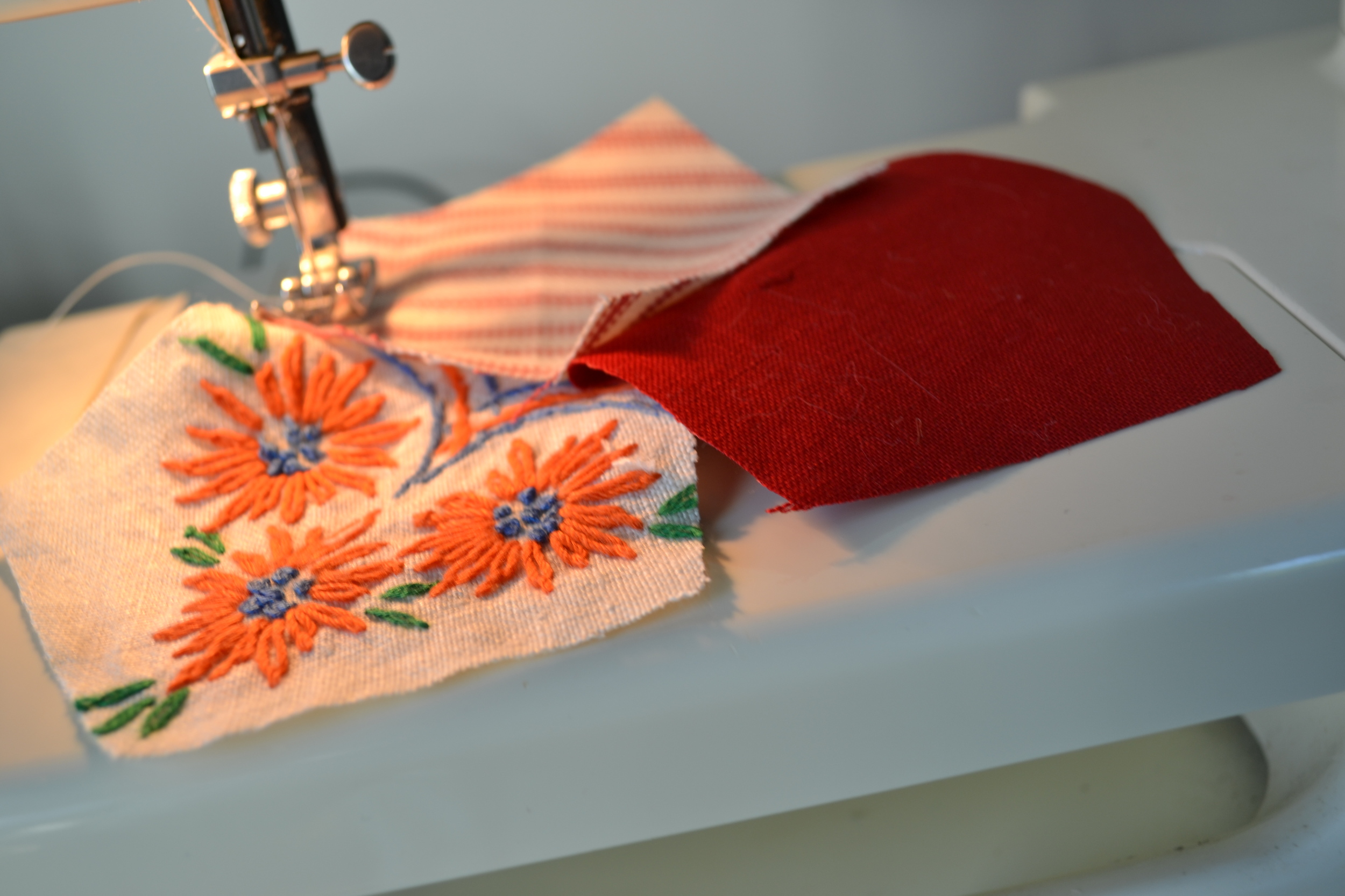 sewing the blocks together