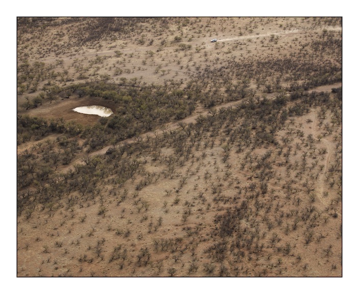 A solitary United States Border Patrol vehicle on patrol in the Coyote Mountains Wilderness, Southern Arizona.