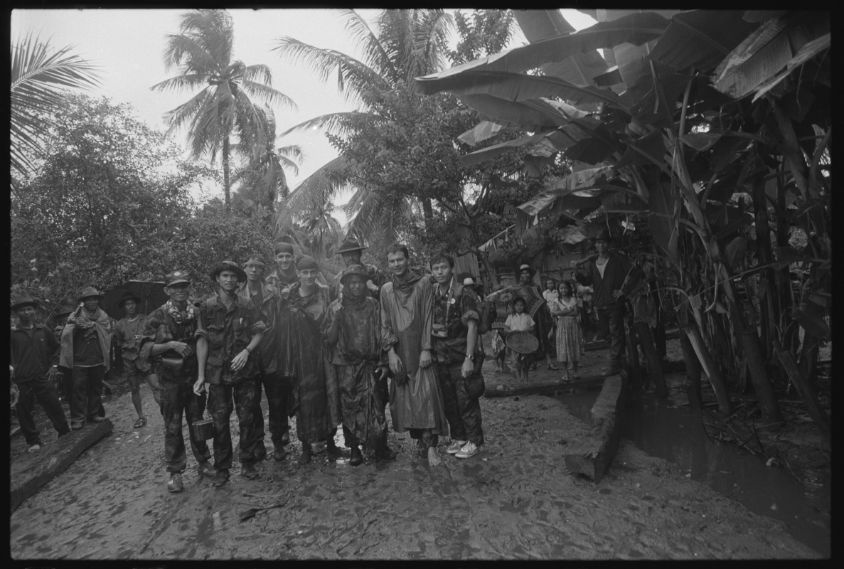  GK, Philip, Robert and the KPNLF after a mission in Cambodia. 1990 