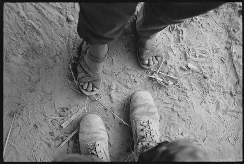  GK and Khmer Rouge soldier. Cambodia. 1989 