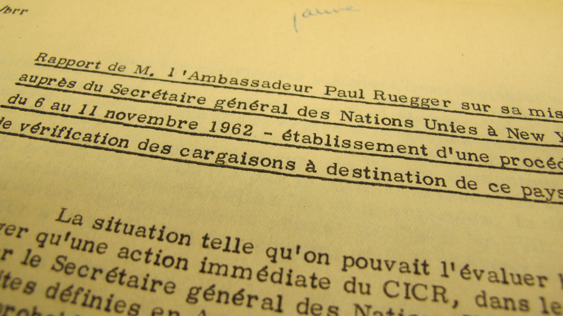 The ICRC and the Cuban missile crisis, October-November 1962