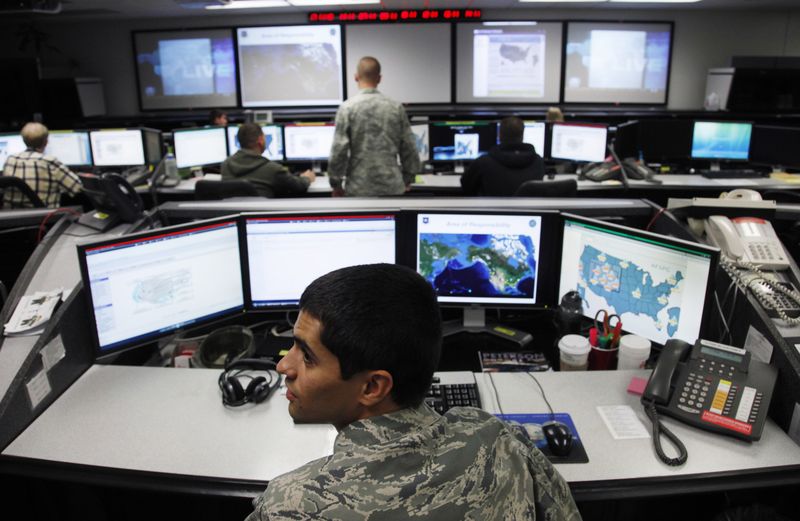 Cyber - Need to spare civilians is greater than ever - US Air Force Space Command, Colorado Springs, CO - Photo courtesy of Reuters/Rick Wilking