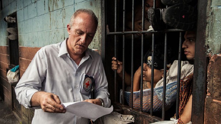 An ICRC Delegate visits a prison in South America, ©ICRC/Jesús Cornejo