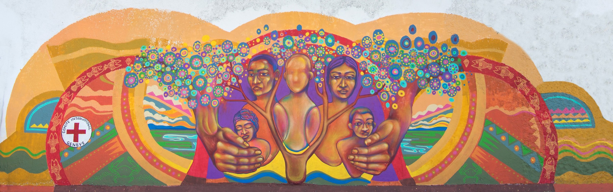 The urban artist, Guache, painted a mural in Buenaventura to remember the missing. The ICRC carried out the campaign "The right to know" to ask for solidarity with the families of missing persons. ©Juan Sebastián Uribe