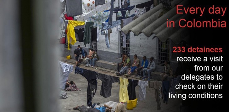 The Constitutional Court ordered a change in prison policies to comply with international standards to respect the dignity of detainees. In its judgment, the Court ordered the government to invite the ICRC to provide its experience in this area. ©ICRC