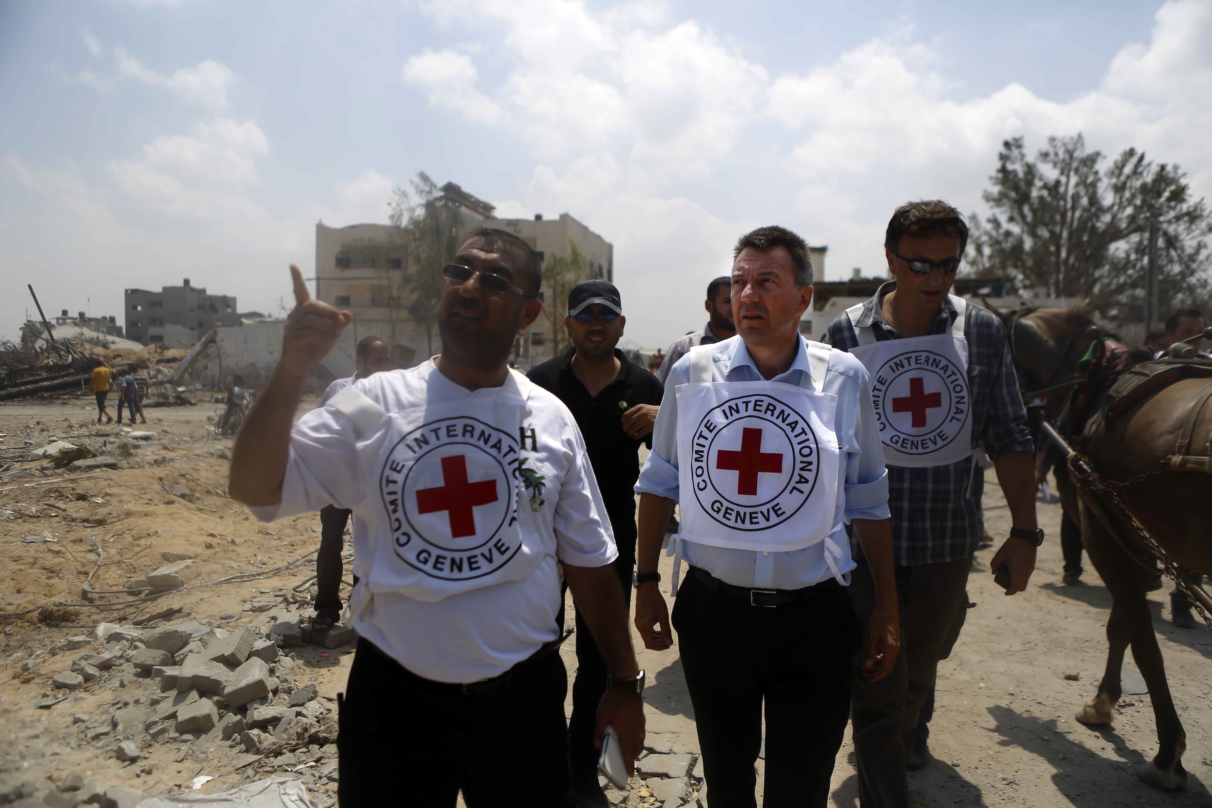  Visit of Peter Maurer, ICRC President, to Shejaeya, Gaza. ©HUMEID, Rama/ICRC