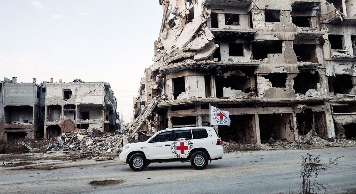 View of destruction in downtown Homs, Syria. ©Jerome Sessini/Magnum Photos for ICRC
