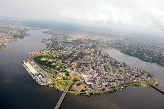 Côte d'Ivoire's commercial capital Abidjan seen from the air. The West African economy is expected to grow at a whopping 8 percent in 2017, according to IMF estimates. UN Photo/Basile Zoma