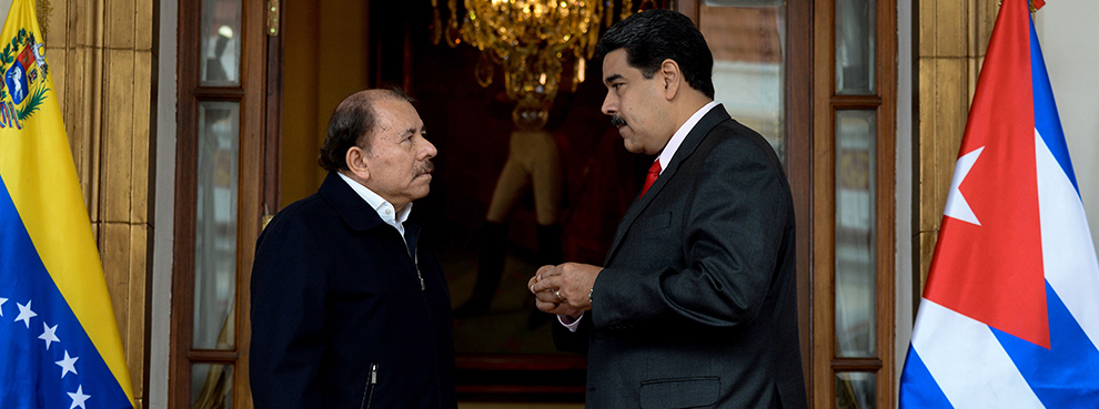 Venezuelan President Maduro and Nicaraguan President Ortega in Caracas, March 5, 2018