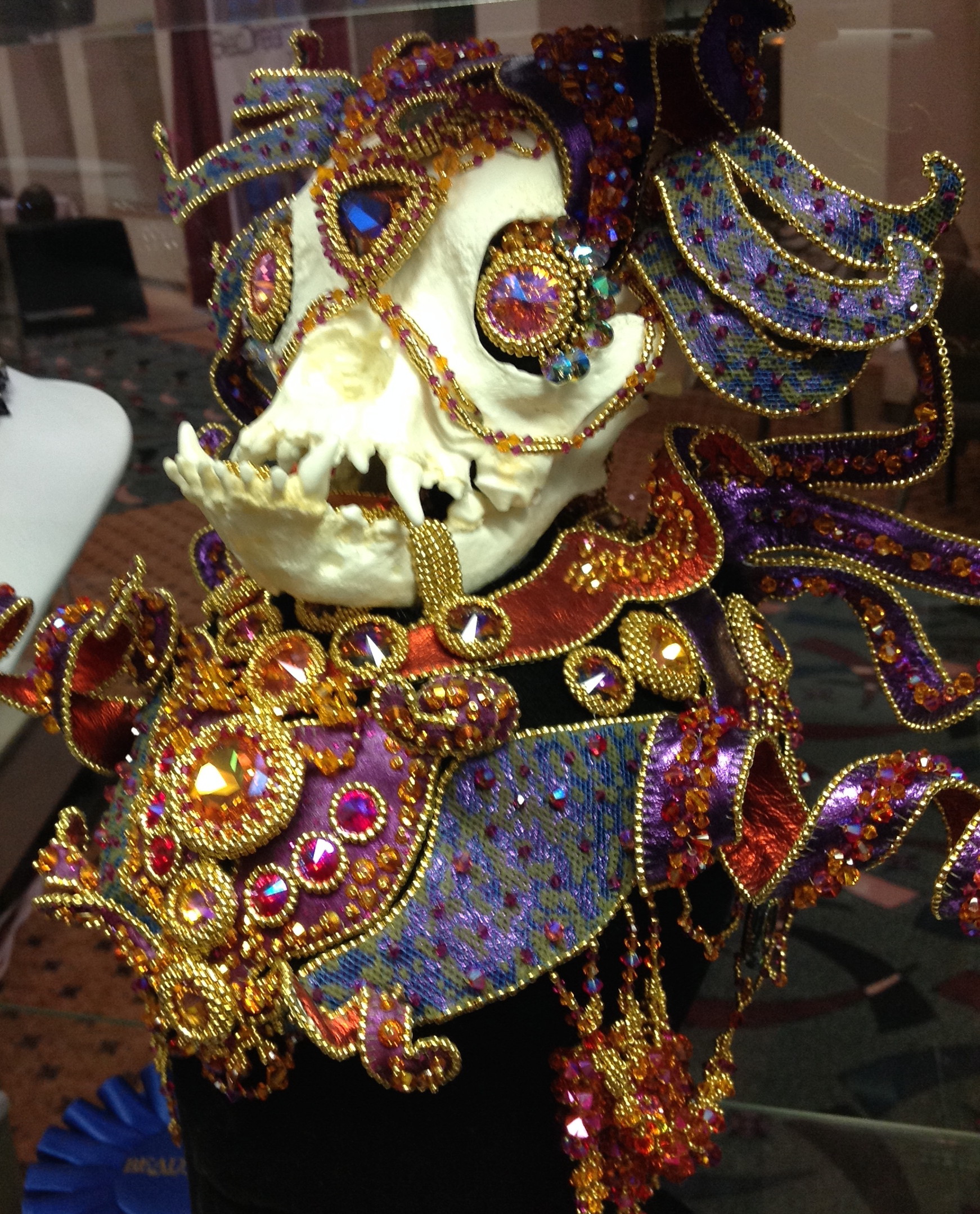 First Place winner in her category....Kinga Nichols. Definetly a unique piece.......3-D head dress.