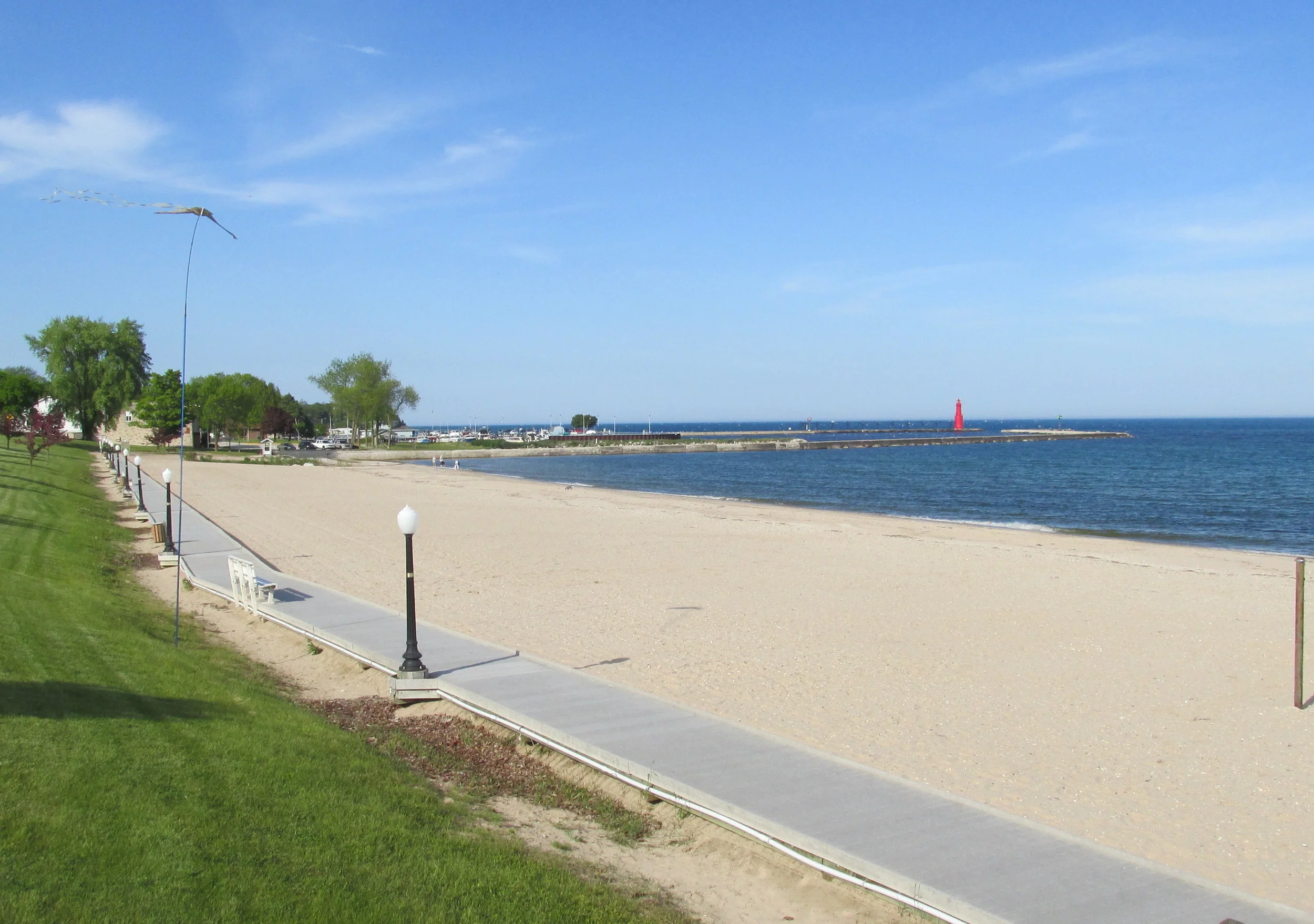 Beautiful white sand beach in Algoma. There weren't many beaches that we ran across on our trip but this was one very nice one.