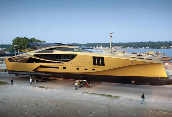 We discovered that one of the world's largest carbon-composite yachts (150 foot) was built right in Sturgeon Bay at the Palmer Johnson shipyard. Pretty impressive.